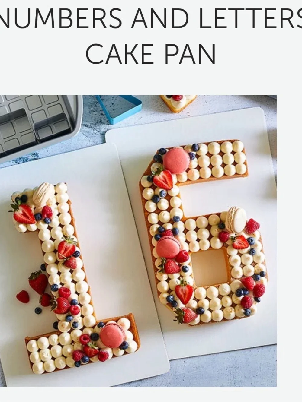 Pampered Chef Numbers and letters cake pan